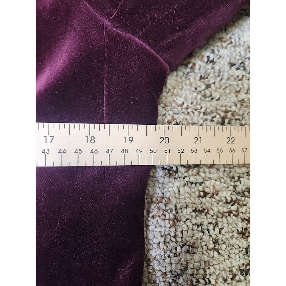 Lauren Ralph Lauren Velvet Velour Blazer Wine Plum Women Size 14 Green Label - Picture 8 of 10